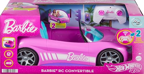 Remote-Control Pink Convertible Toy Car for Dolls R7242