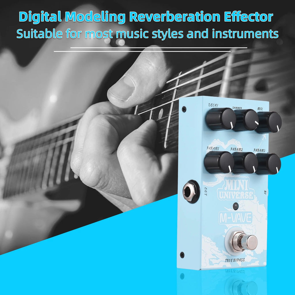 Guitar Effect Pedal 9 Mode Reverb for Guitar Bass M15601
