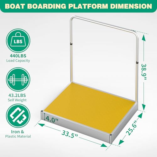 Foldable Dock Boarding Platform with Handrail K17625