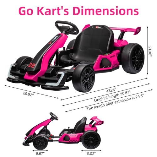 Kids Electric Drift Go Kart with Adjustable Seat F954214