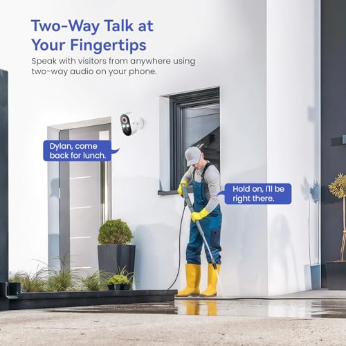 Wireless Security Camera 2 Pack, 1080p Wi-Fi Outdoor, Color Night Vision, Motion Detection X954