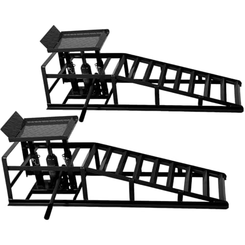 Hydraulic Car and Truck Service Ramps, 5 Ton Capacity, Adjustable Height M5181