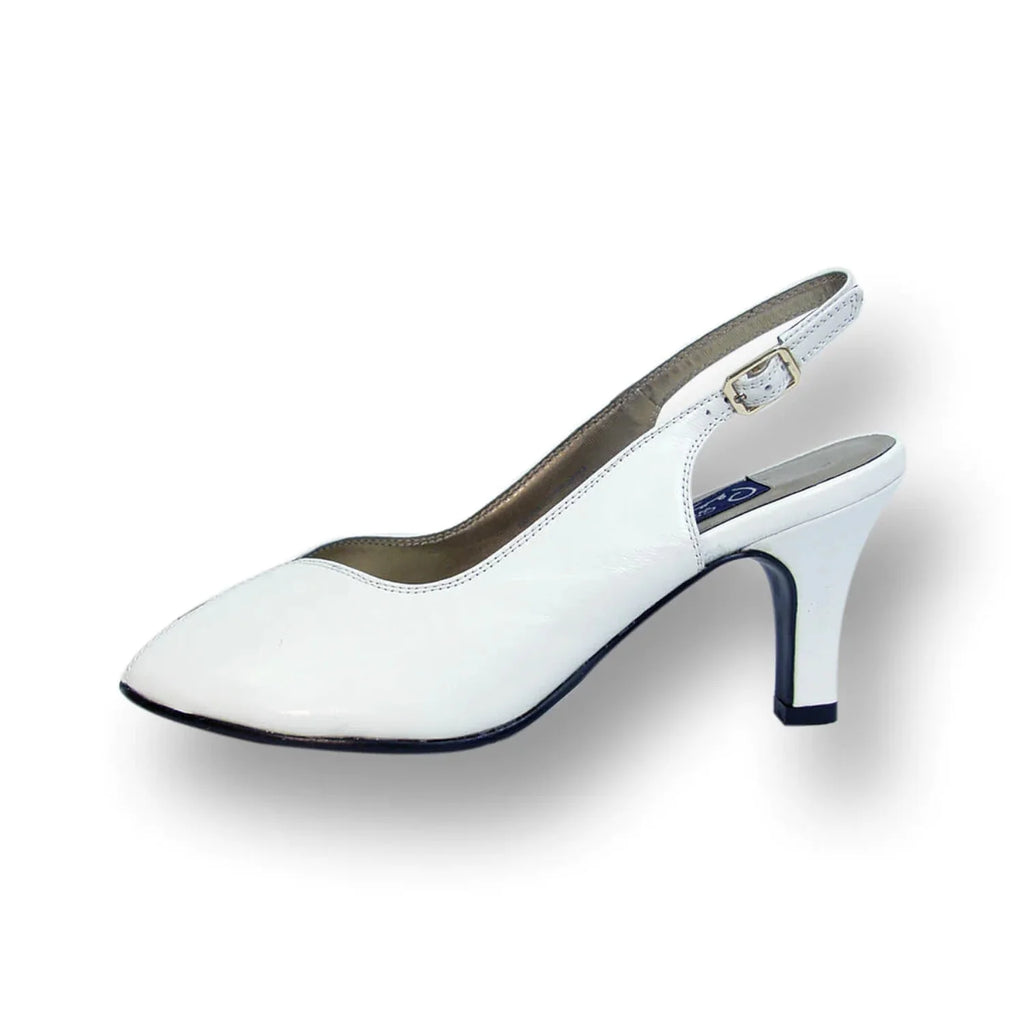 Women's Wide Width Leather Slingback Pumps L851