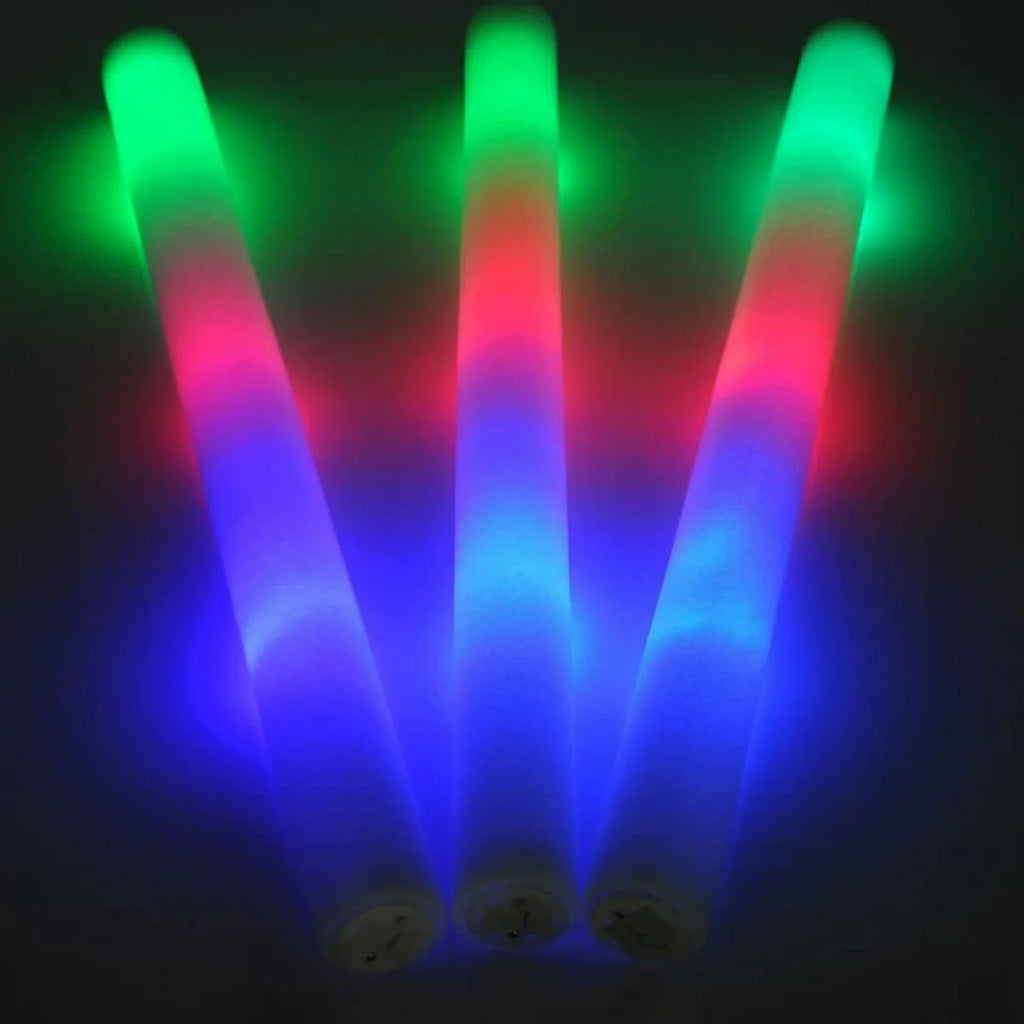 LED Foam Sticks, 18in Glow Wands for Party Supplies Y45779
