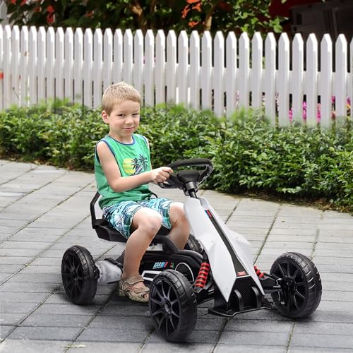 12V Electric Go Kart for Kids, Ride-On Toy with Adjustable Speed W1614