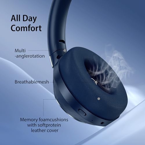 Wireless Over Ear Headphones with Active Noise Cancelling and Microphone T4812