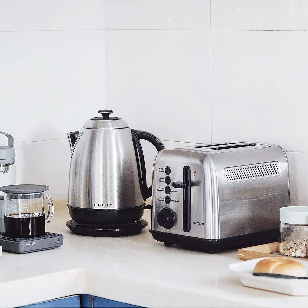 1.7L Stainless Steel Electric Kettle with Auto Shut-Off D4277