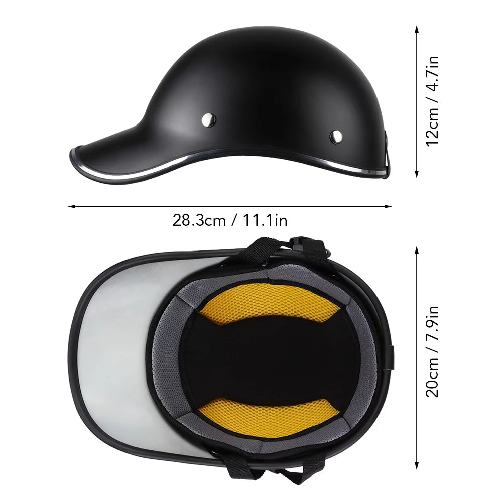 Motorcycle Half Helmet with Adjustable Strap P1038