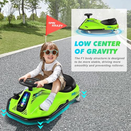 24V Electric Drifting Go Kart for Kids with Rotating Wheels, Pink D311017