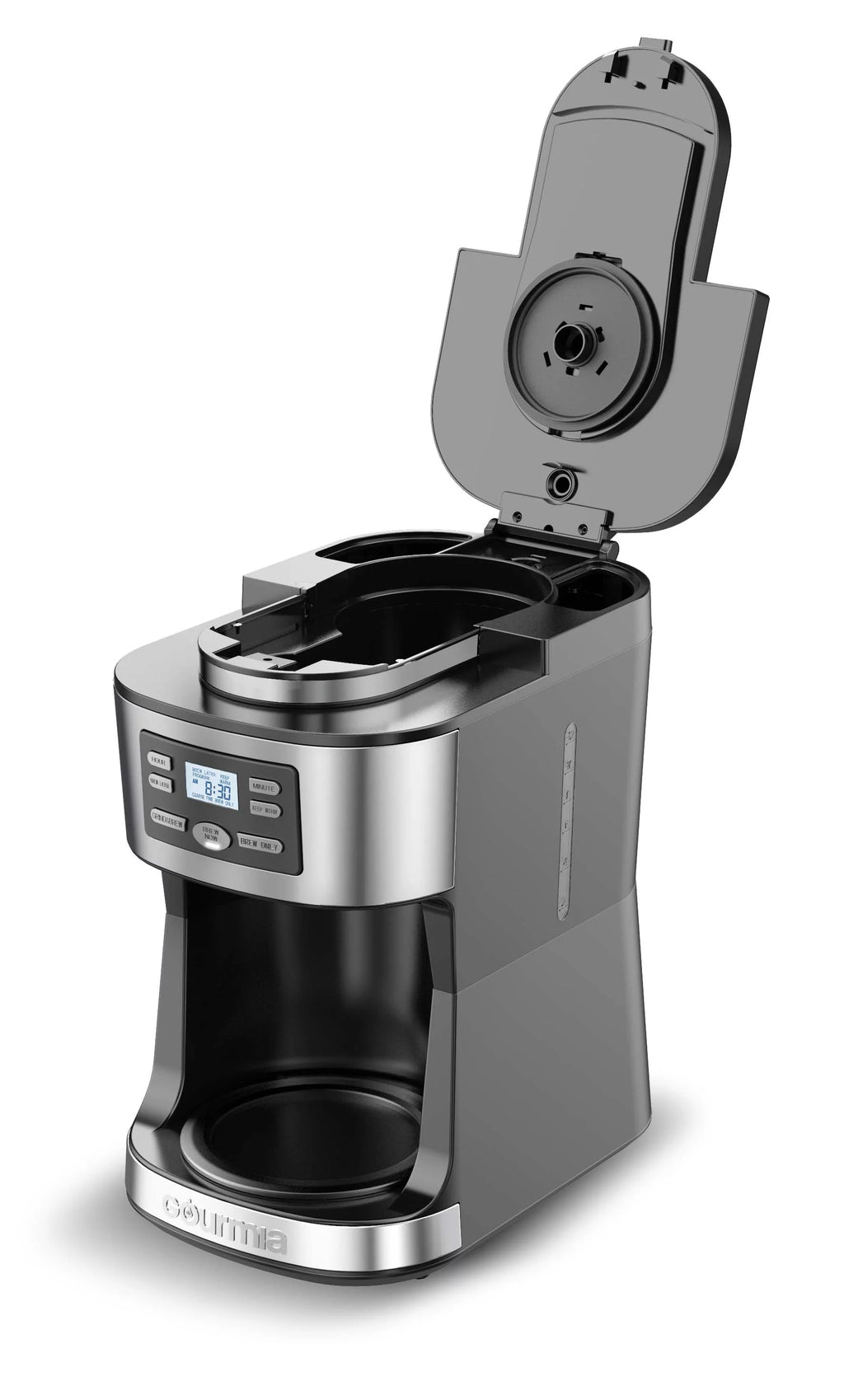 12-Cup Coffee Maker with Integrated Grinder, Black L858