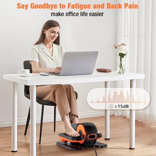 Under Desk Elliptical Machine with Remote, 15 Speeds, Portable Leg Exerciser for Home Office L629