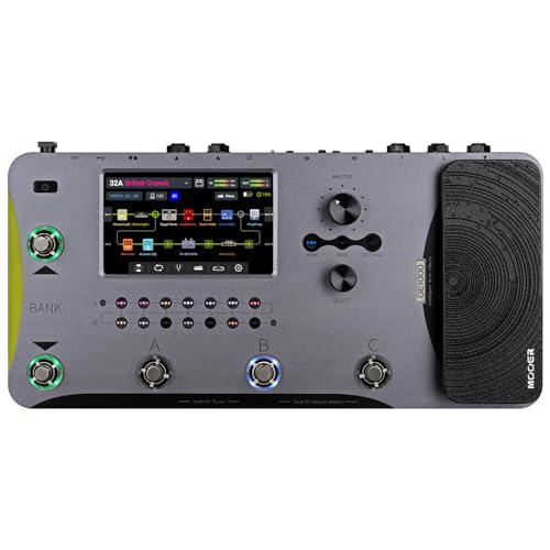 MOOER GE100 Multi-Effects Guitar Pedal with 80 Presets, 66 Effects, Loop and Expression Volume Pedal, Tap Tempo, Headphone Out