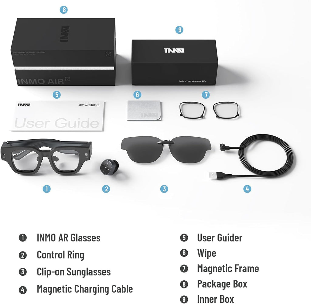 AR Glasses Wireless with 1080P Micro-OLED Virtual Theater and Camera E169120