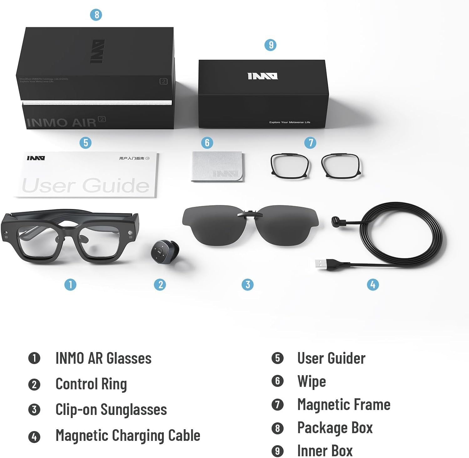 AR Glasses Wireless with 1080P Micro-OLED Virtual Theater and Camera E169120