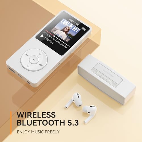 MP3 Player with Bluetooth 5.3, 1.8 Inch Screen, FM Radio, Voice Recorder O744186