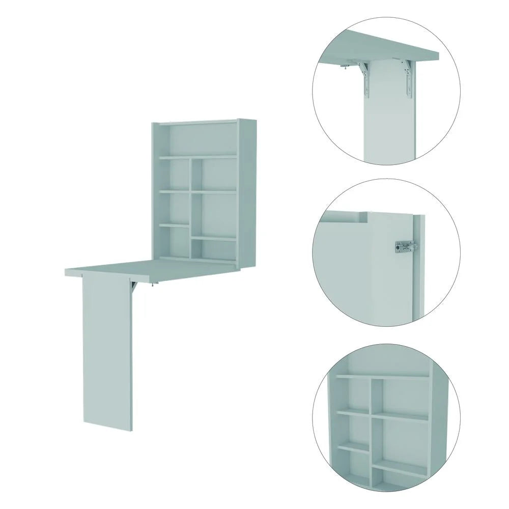 Foldable Wall Desk Table, White Z887940