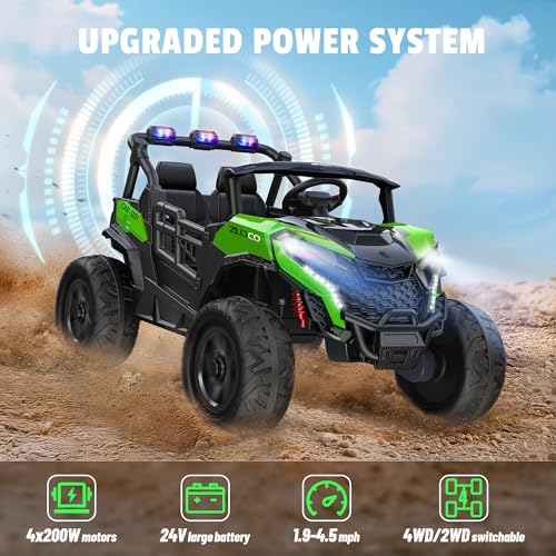 24V 2 Seater Ride on Car Truck, 4WD, Remote Control, Pink C7603