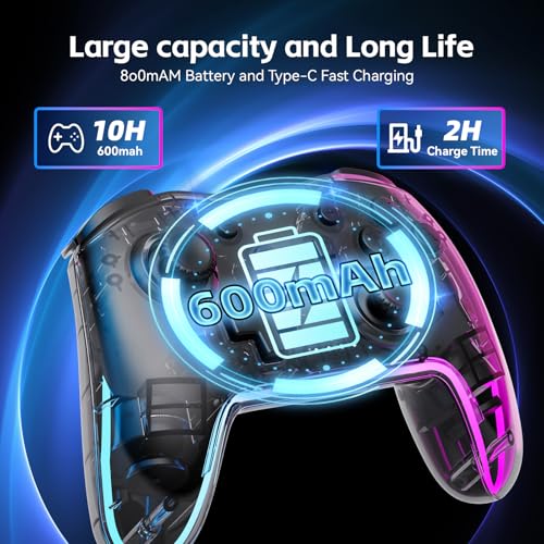 Wireless Controller for Switch, PC, Android, iOS with RGB Lighting P1625
