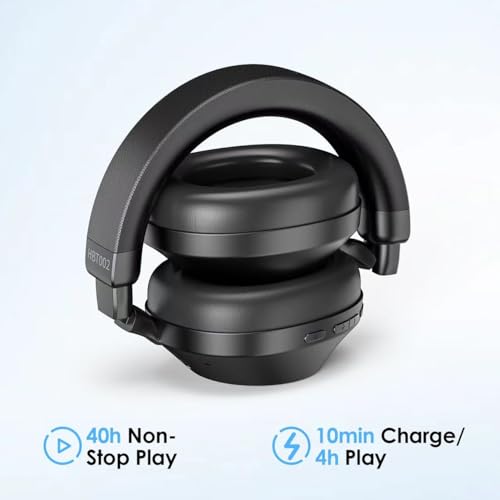 Noise Cancelling Over Ear Bluetooth Headphones, 40H Playtime, Foldable F53513