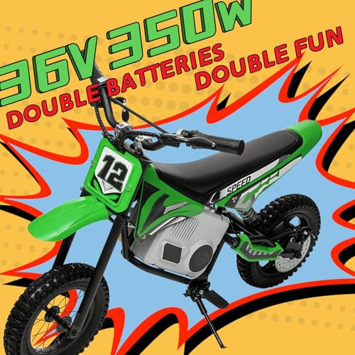 Electric Dirt Bike for Kids 8-14, 36V 350W, Off-Road Motorcycle I642