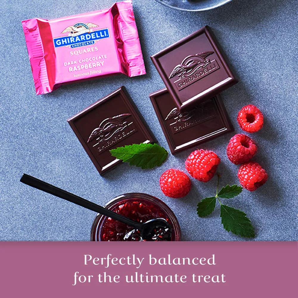 Dark Chocolate Raspberry Squares, 5.32 oz Bag (Pack of 6) M177166