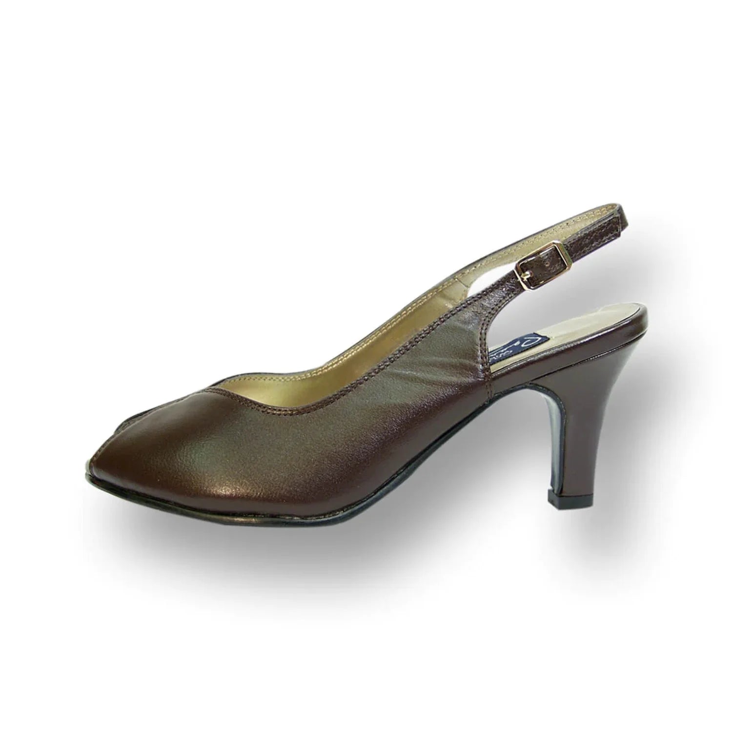 Women's Wide Width Leather Slingback Pumps L851
