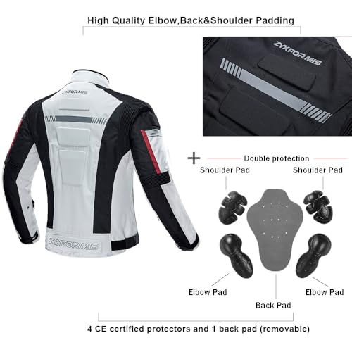 Motorcycle Jacket Waterproof Windproof Armoured for Men F734