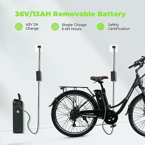 Electric Bike for Adults 750W 28mph with Removable Battery and Fat Tire W3858