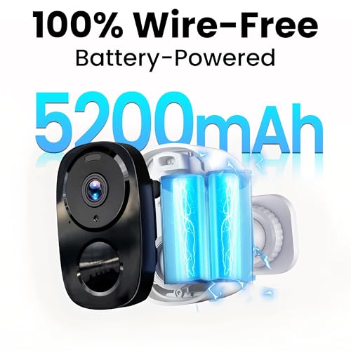 2K Wireless Outdoor Security Camera, Battery Powered, AI Motion Detection, 2-Way Talk X198