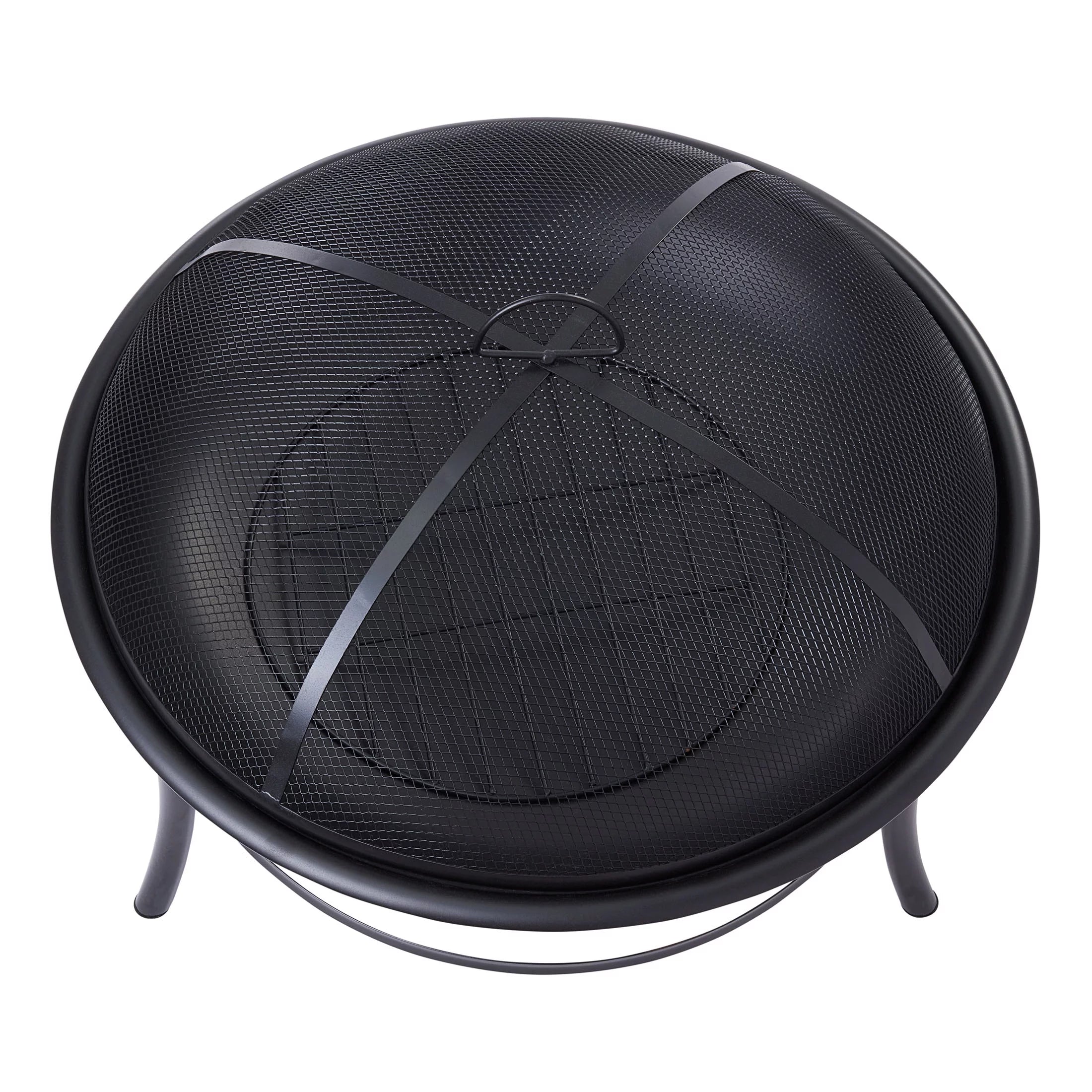 26" Round Iron Outdoor Wood Burning Fire Pit K206701