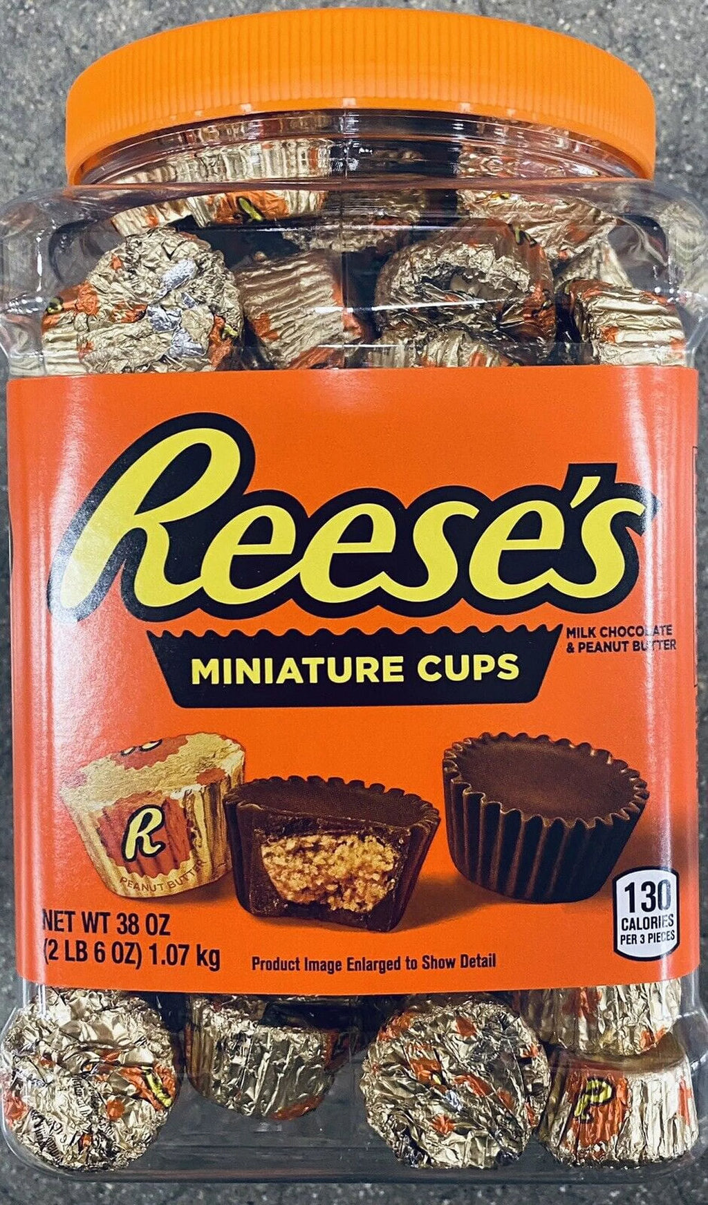 Reese's Miniatures Milk Chocolate Peanut Butter Cups 38 Oz Party Tub NEW SEALED