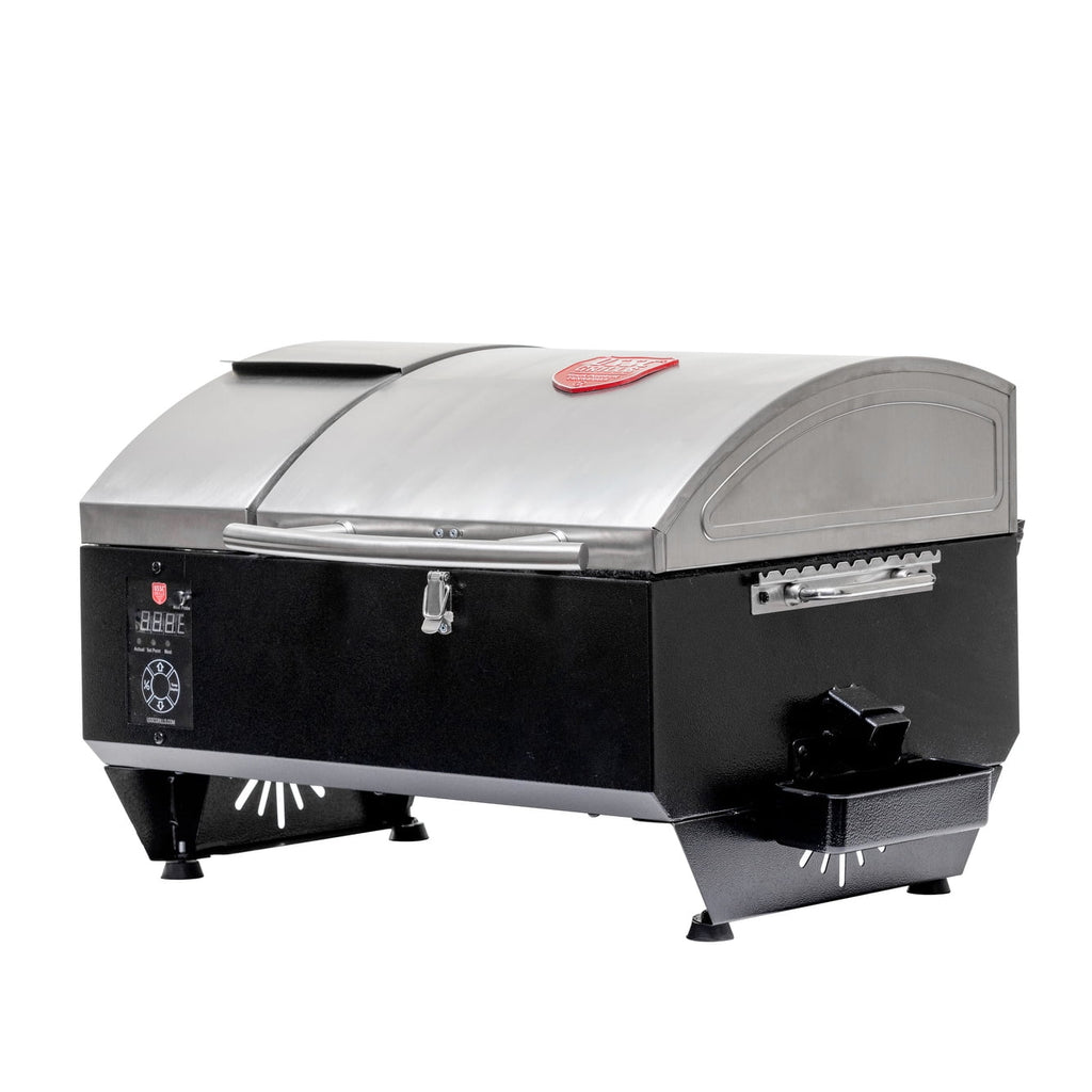 Portable Tabletop Wood Pellet Grill, Stainless Steel I368
