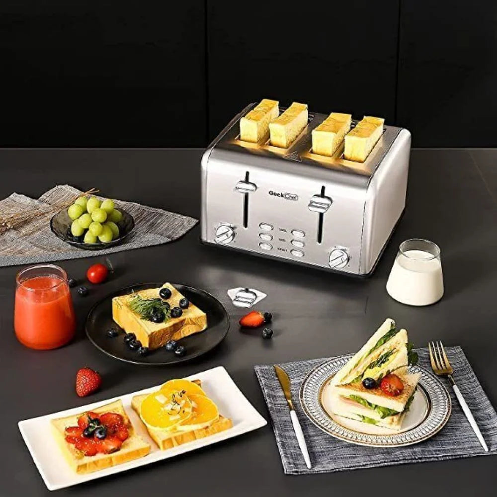 Stainless Steel 4-Slice Toaster with Extra-Wide Slots R83218