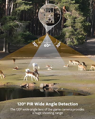 4K 36MP Trail Camera with Night Vision, Motion Activated, Waterproof IP66 F21960