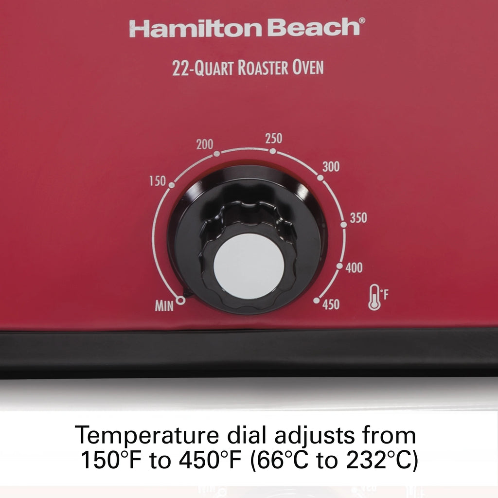 22 Quart Roaster Oven, Fits 28 lb Turkey, Red V2349