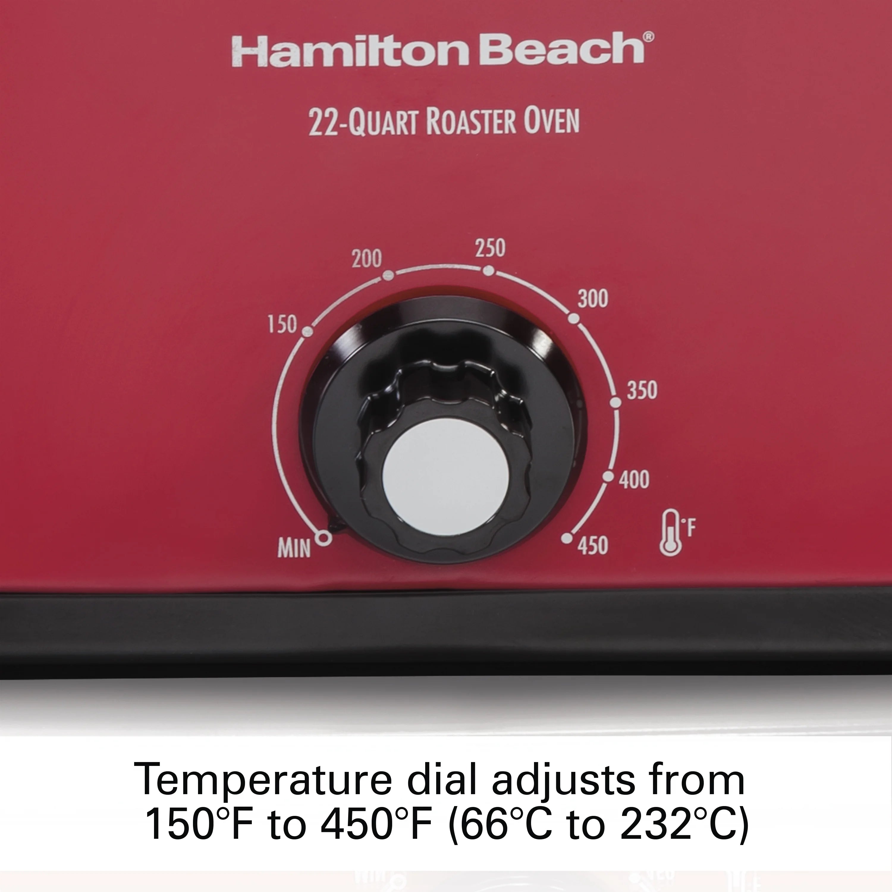 22 Quart Roaster Oven, Fits 28 lb Turkey, Red V2349