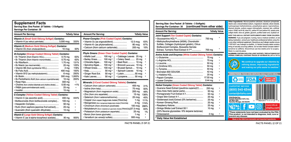 Multivitamin for Men and Women with Joint Support, 30 Count O2695