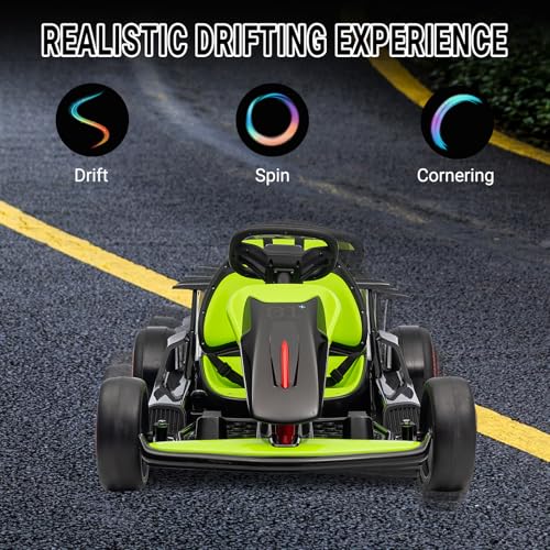 Electric Drift Kart for Kids, 2x200W Motor, 7AH Battery, Ages 6+ S301