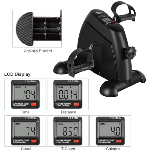 Under Desk Bike Pedal Exerciser with LCD Screen A782350