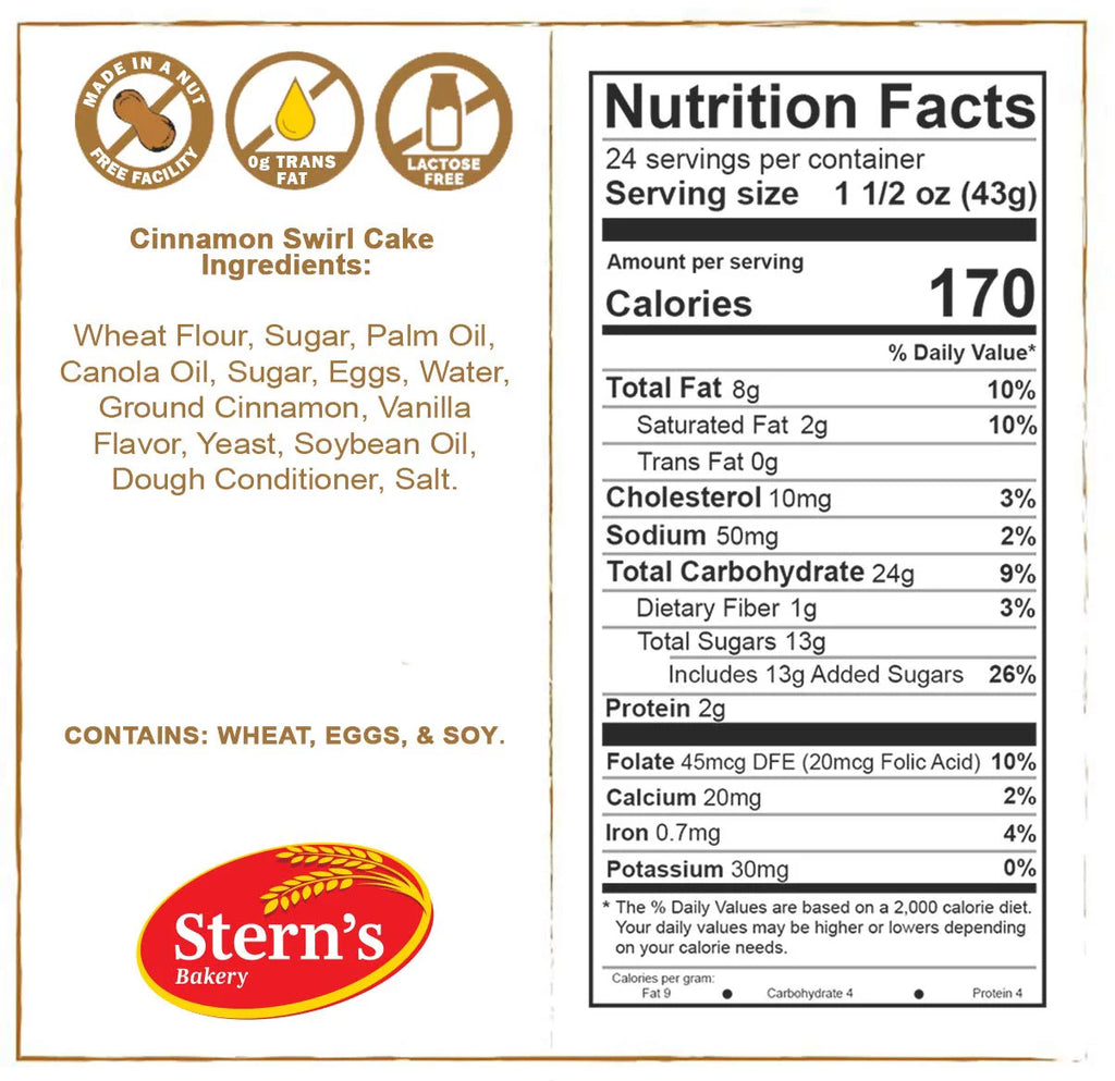 Cinnamon Buns Breakfast Pastry, 18 Individually Wrapped Cookies W446