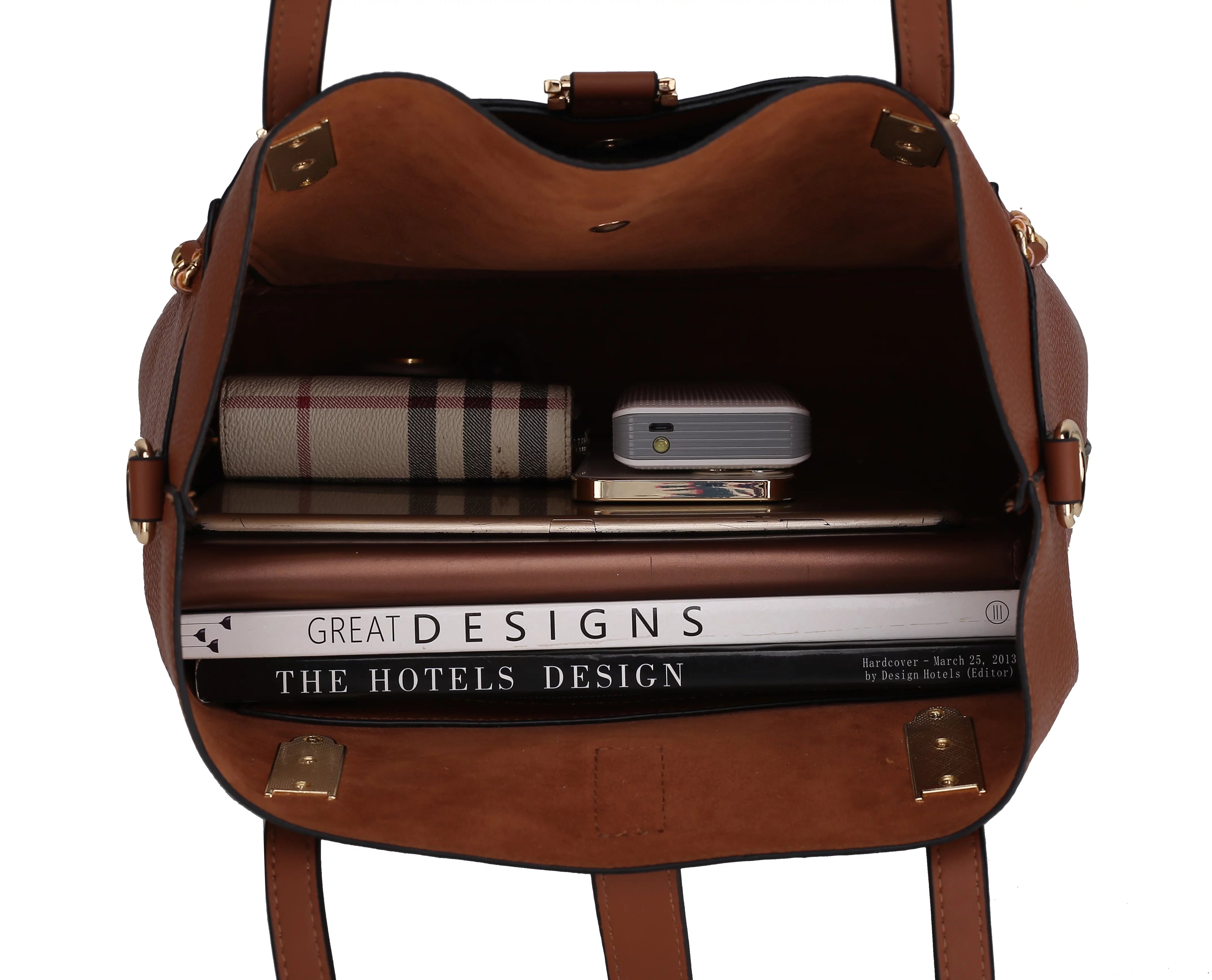Vegan Leather Women's Shoulder Bag with Crossbody Pouch Z934