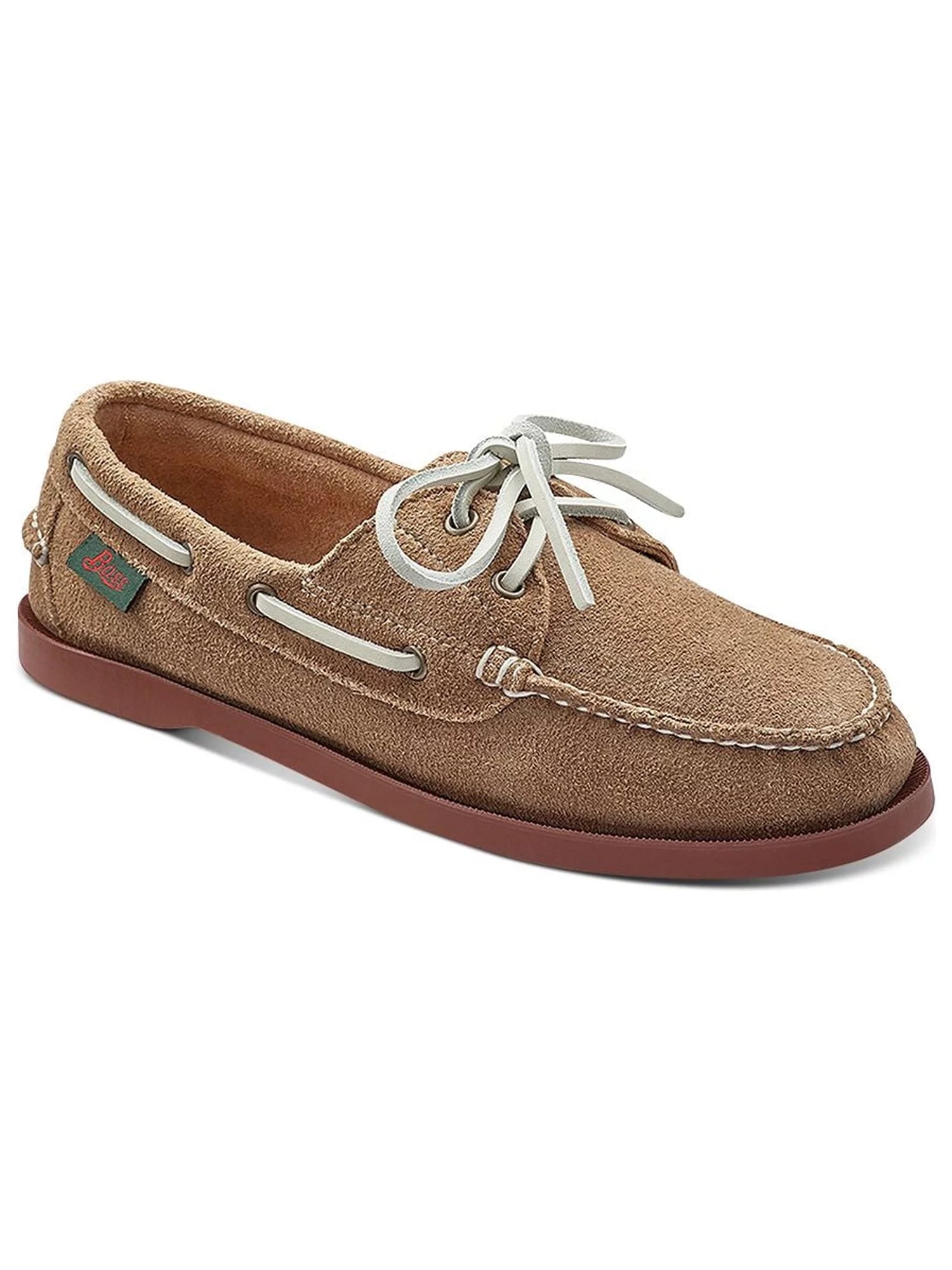 G.H. BASS Womens Desert Sand Beige Removable Padded Insole Slip Resistant Hampton Round Toe Lace-Up Leather Loafers Shoes 11 M