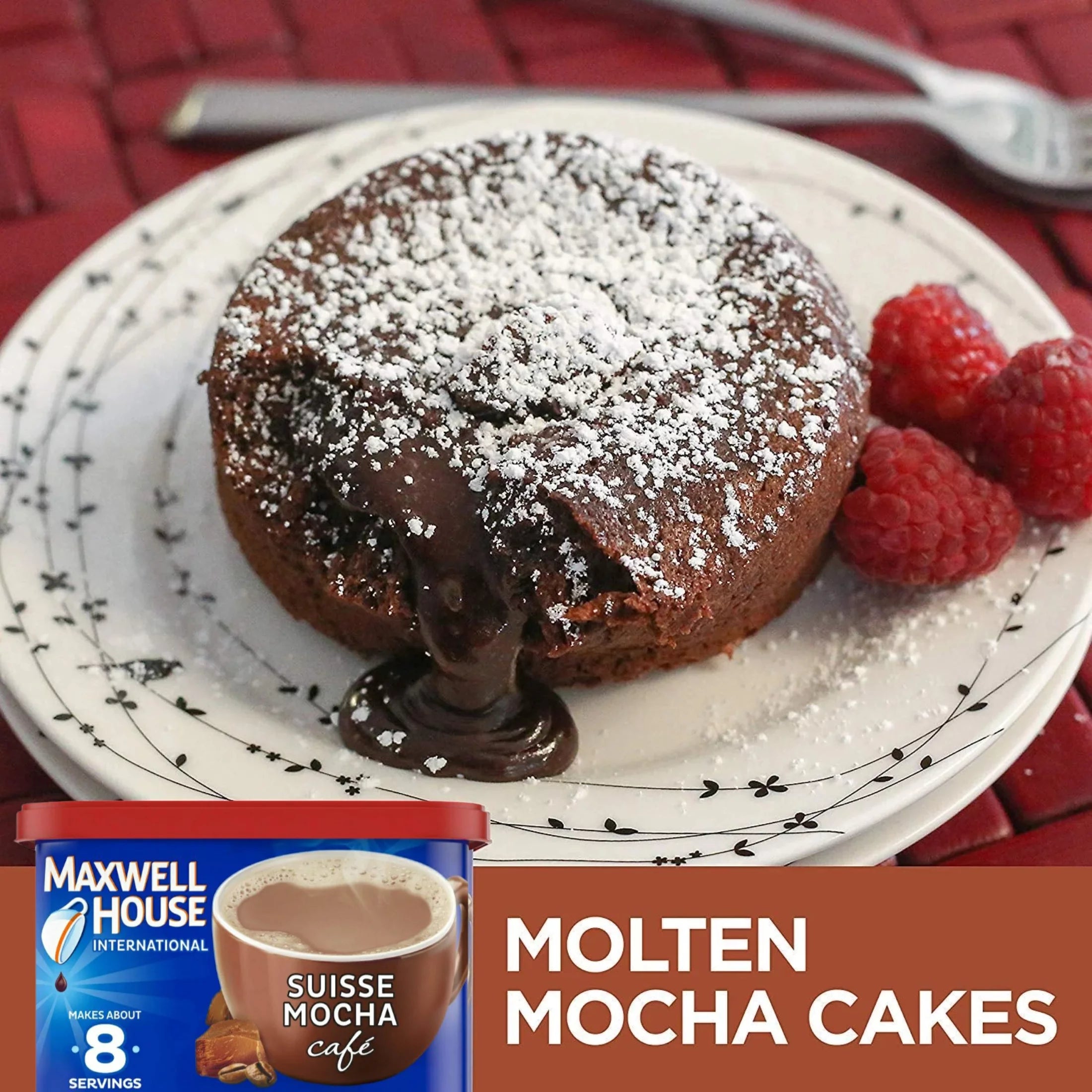 Caffeine-Free Suisse Mocha Instant Coffee, 8 Servings, Pack of 2 V207696