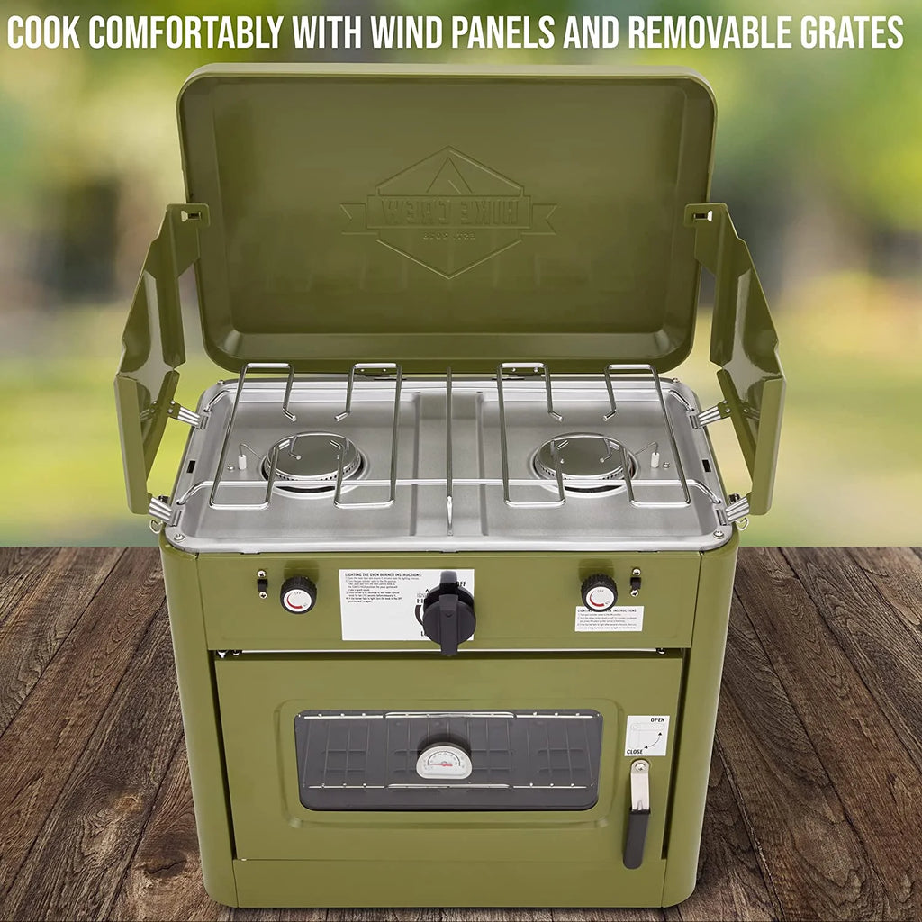 2 Burner Portable Propane Camping Stove with Carry Bag Y322358