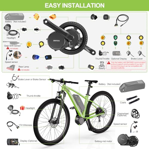Mid Drive Ebike Conversion Kit with LCD Display C5843