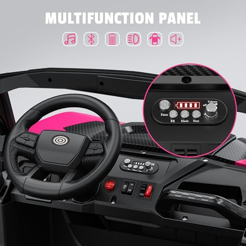24V 2 Seater Ride on Car Truck, 4WD, Remote Control, Pink C7603