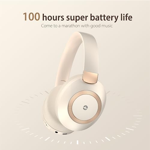 Wireless Over Ear Headphones with Active Noise Cancelling and Microphone T4812