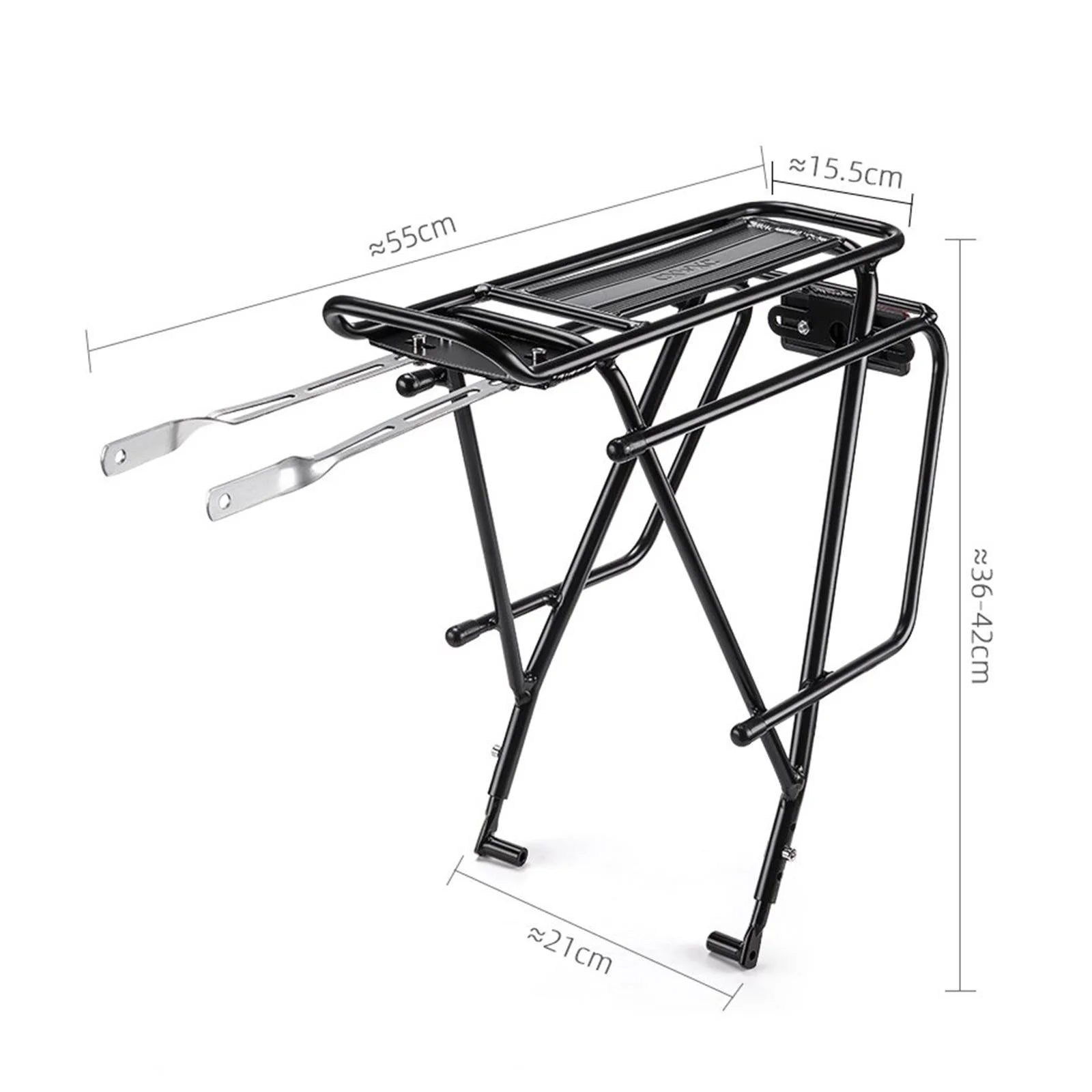 Rear Bike Cargo Rack with Reflector and Rope C759