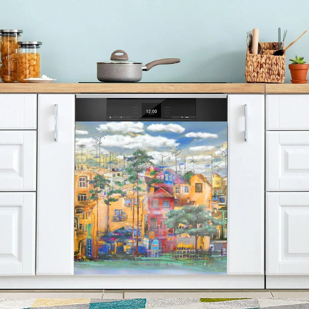 Dishwasher Magnet Cover for Kitchen Appliance Decor I550