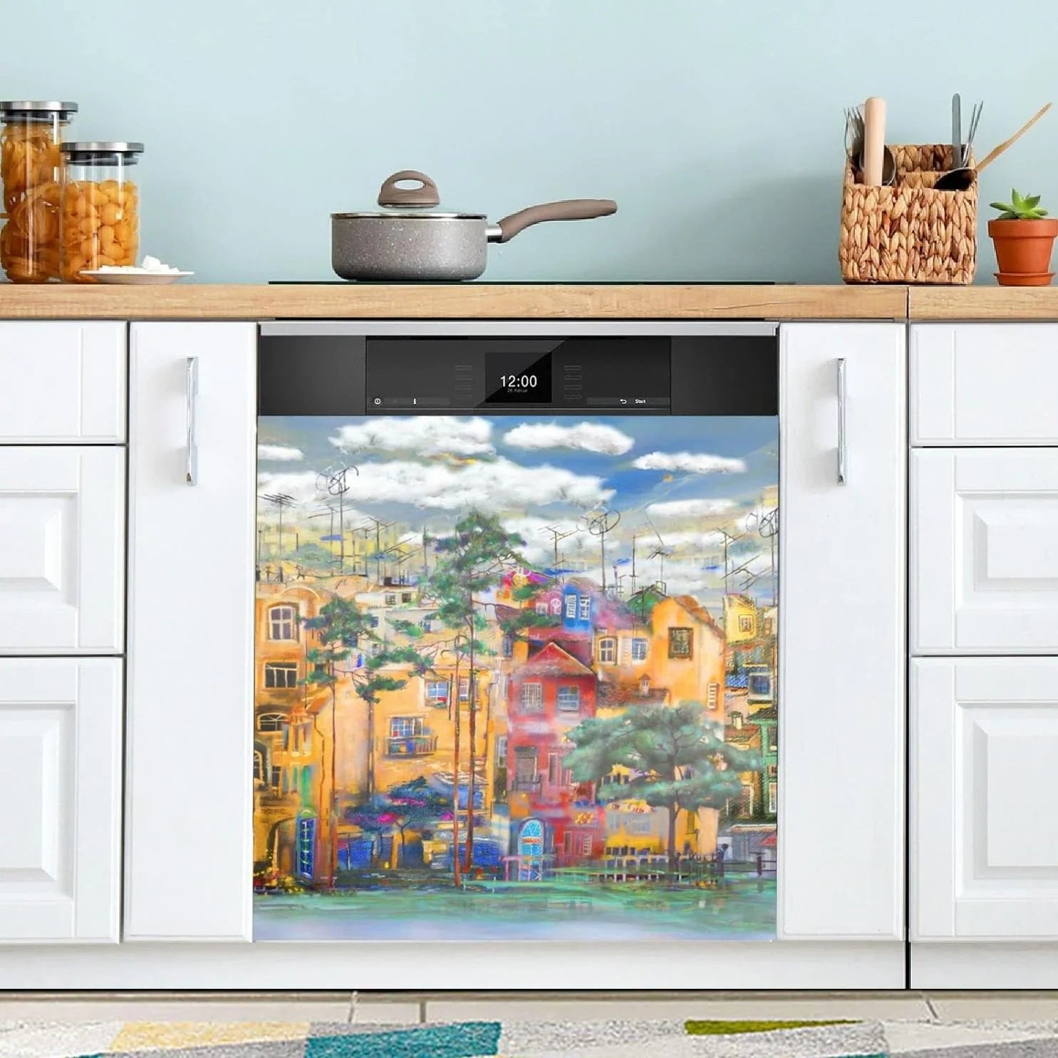 Dishwasher Magnet Cover for Kitchen Appliance Decor I550